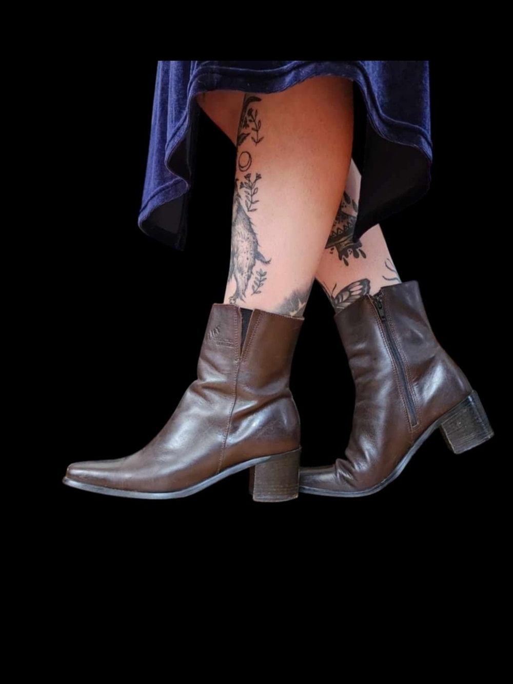 Classic Brown Leather Ankle Boots - Women